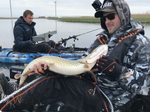 gedde fiskeri kajak badass baiter vonå