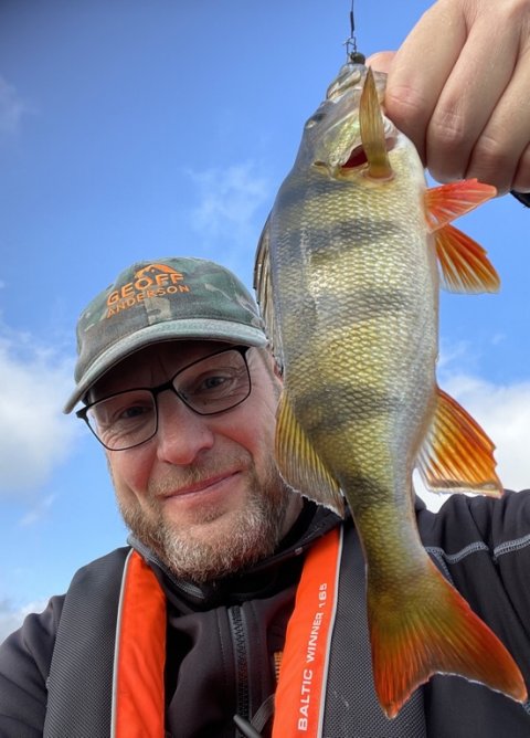 Pausefiskeren med endnu en fin aborre