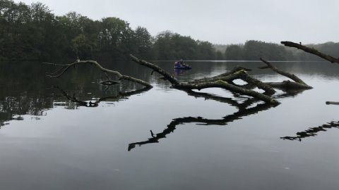 flydering bellyboat jig lystfiskeri skovsø