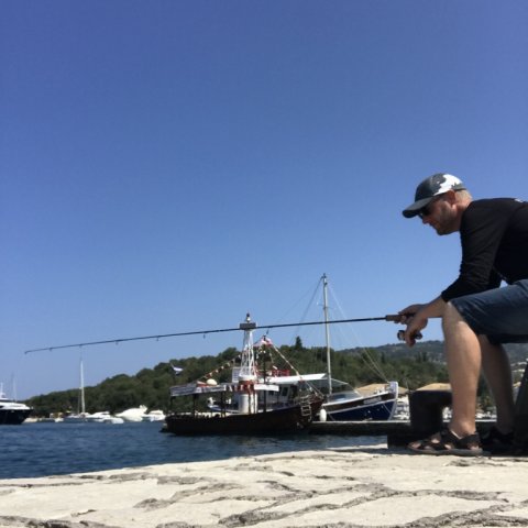 fishing sivota harbour pausefiskeri fishing angeln