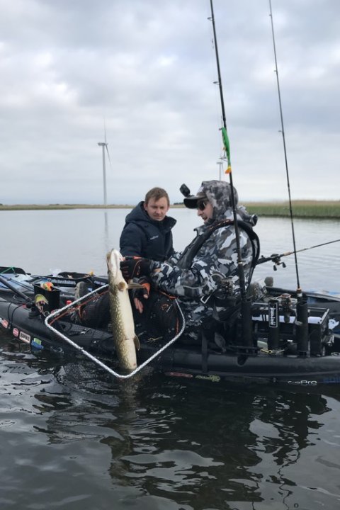 geddefiskeri vonå badass baiters kajak fiskeri