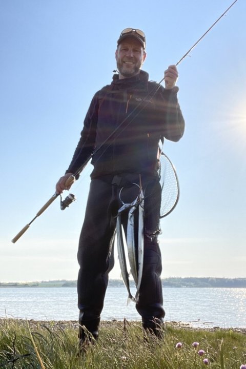 Pausefiskeren med dagens 3 hornfisk