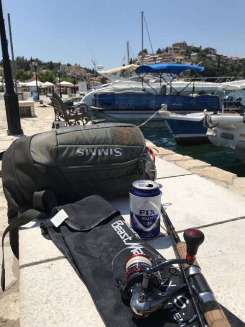 sivota harbour fishing angeln shimano travel rod