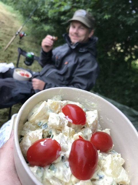 hjemmelavet kartoffelsalat mad i det fri
