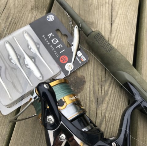 dropshotfiskeri efter aborre med gummidyr