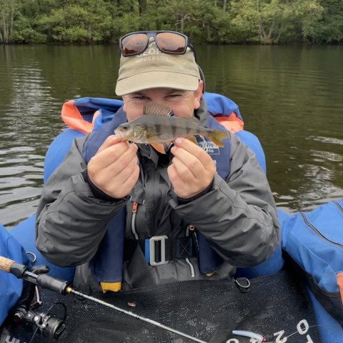 Kasper Strube i badedyr med dagens første sæt striber