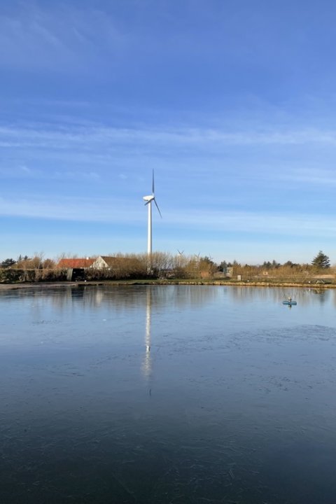 Is på fiskesøen - på en flot vinterdag