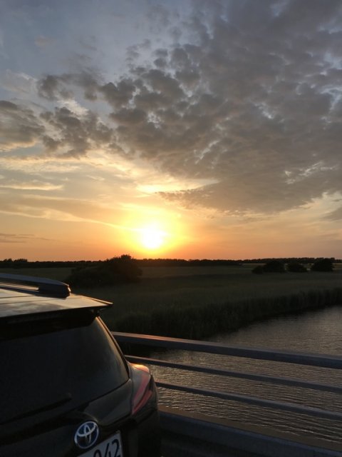 solnedgang toyota rav4 hybrid Vestjylland